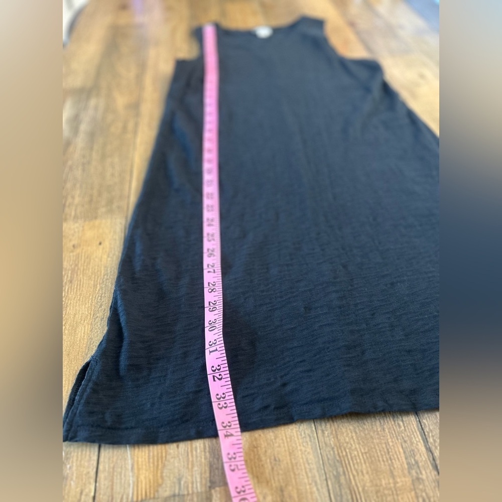 J CREW |  Black Sleeveless Shift Cotton Tank Dress Minimalist | Size XS - Picture 3 of 9